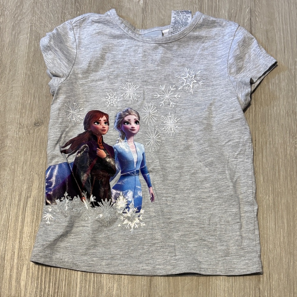 Frozen Character Gray Kids T-Shirt